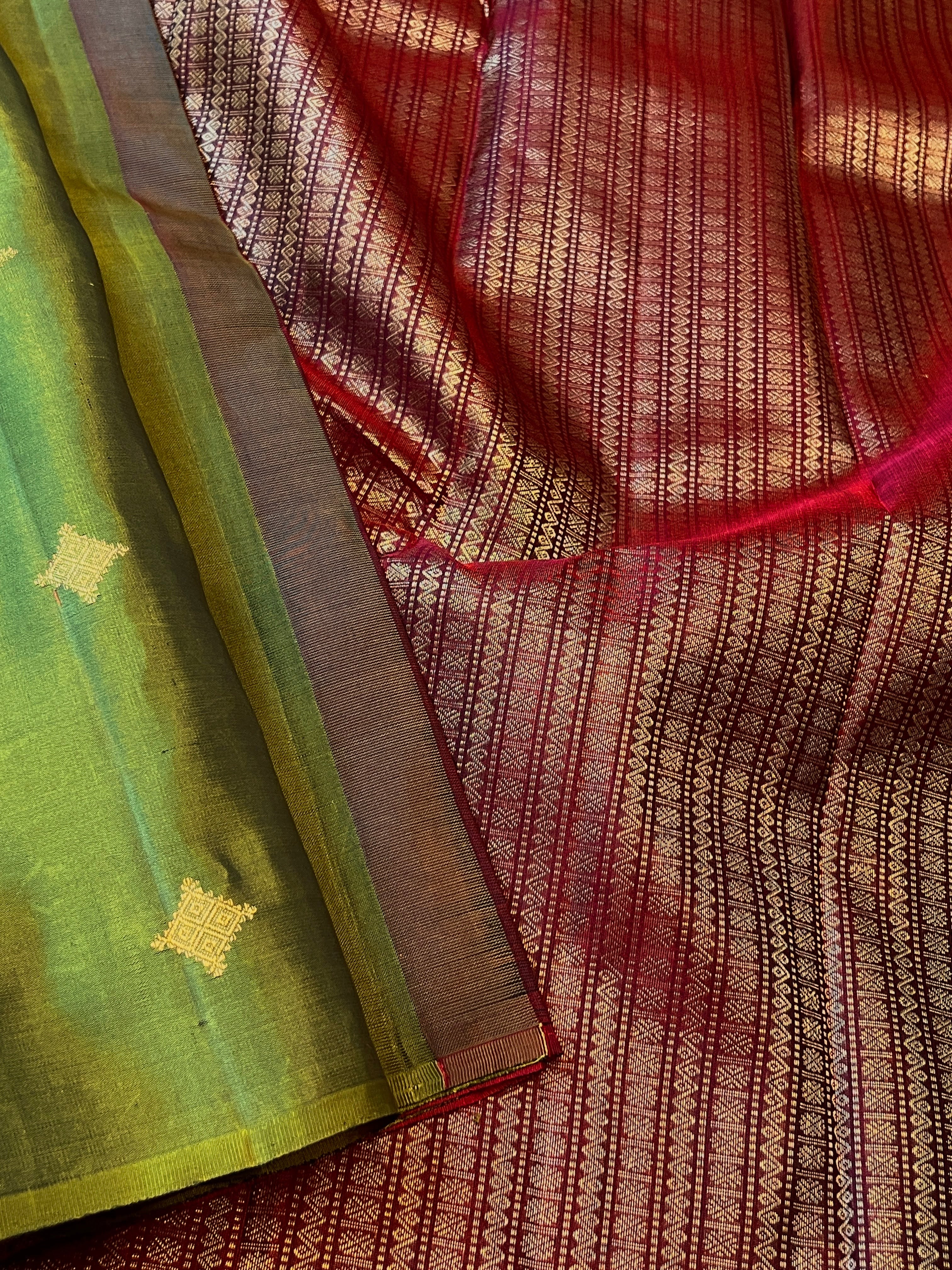 Ranya brocade pleats kanchipuram silk saree