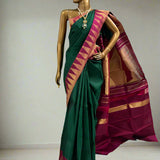 Temple design kanchi silk saree