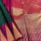 Temple design kanchi silk saree