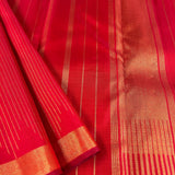 Alani temple striped kanchipuram silk saree