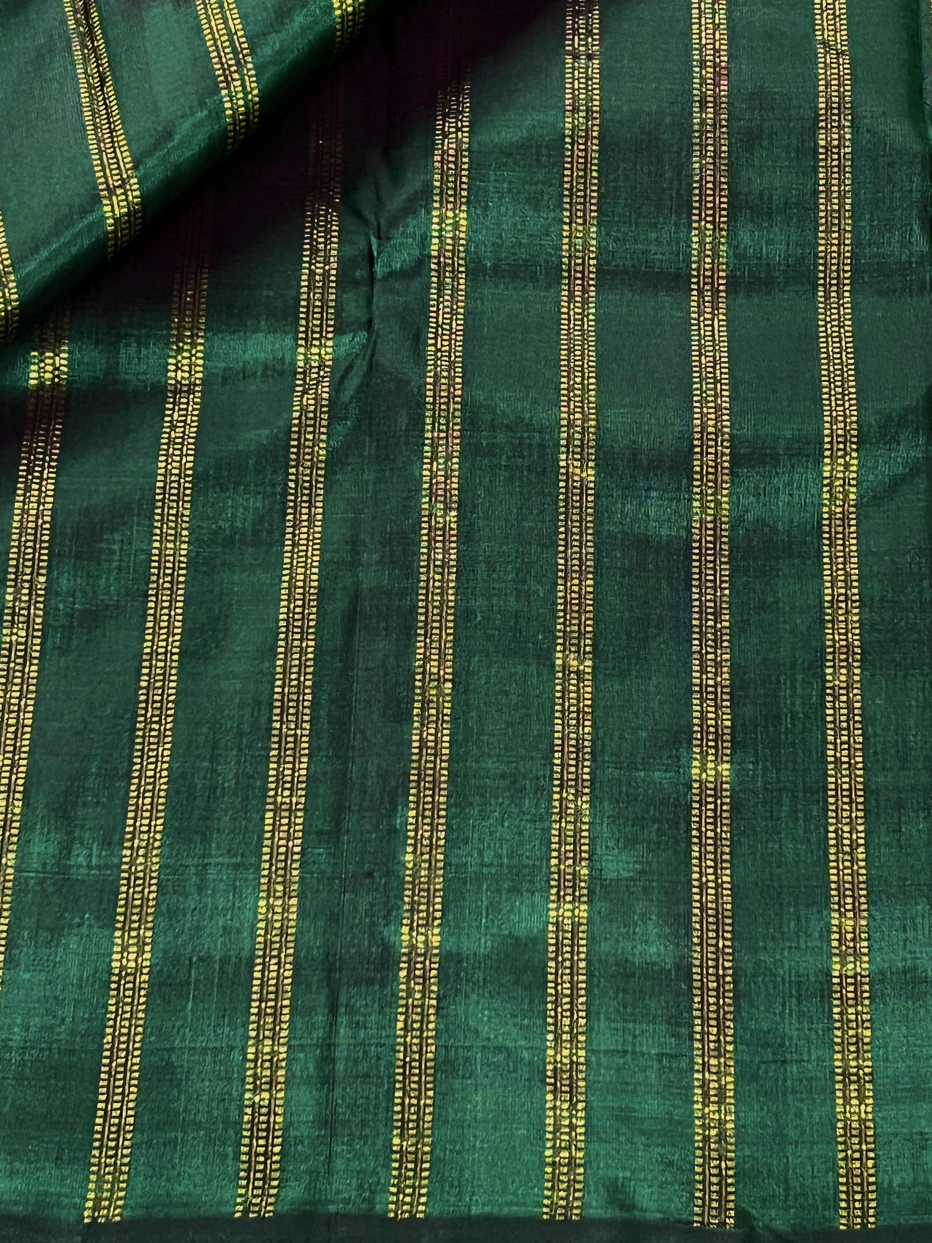 Vertical lines kanchipuram silk yardage