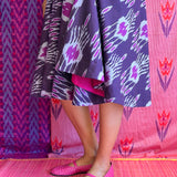 Elements Gemstone Pintuck Ikat Dress - Amethyst