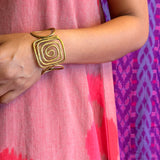Labyrinth Brass Cuff