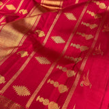 Charita dotted lines kanchi silk saree with border