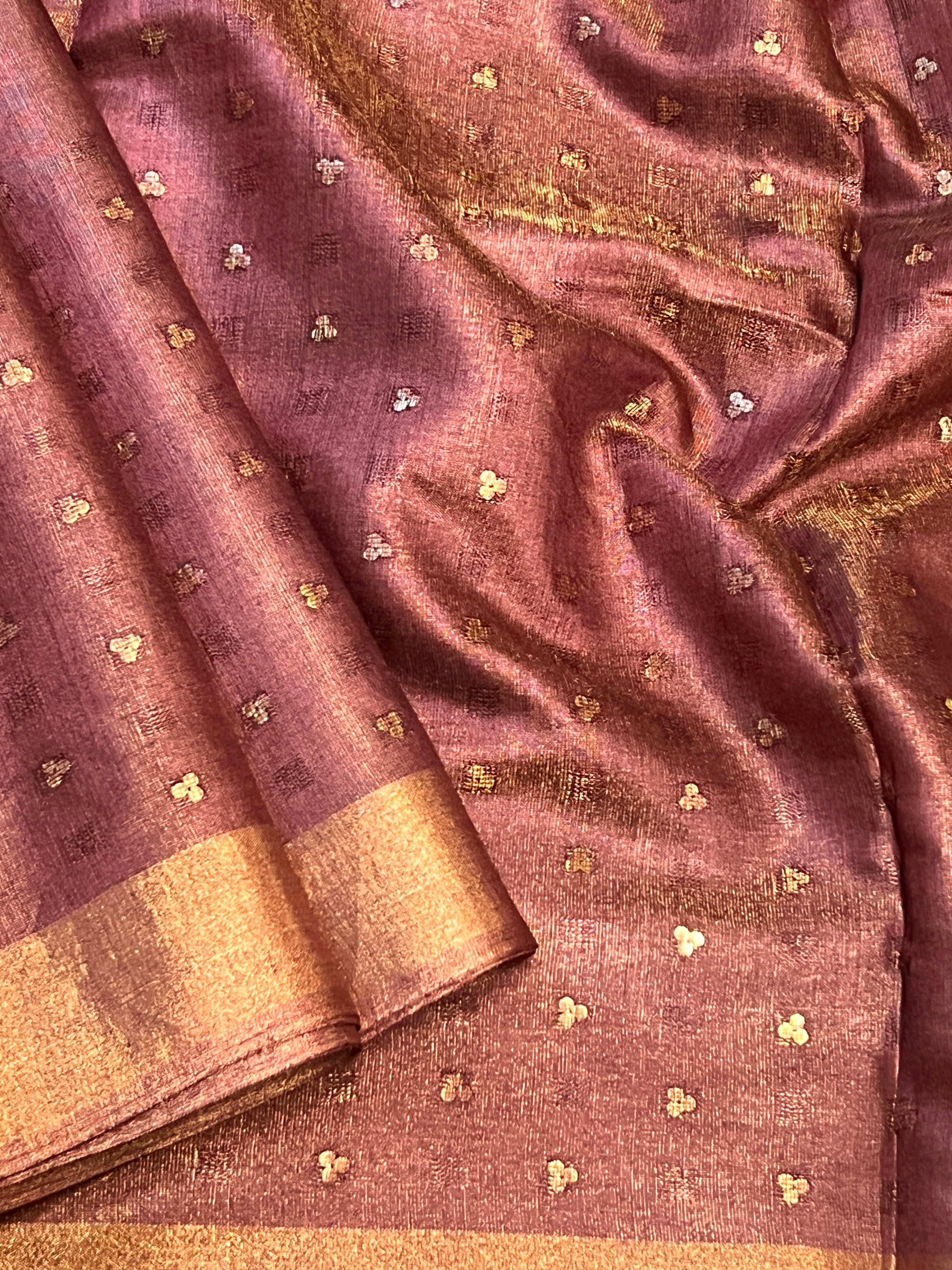 Sequinned tissue saree