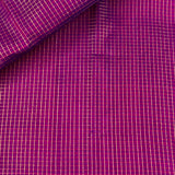 Micro checked kanchipuram silk fabric