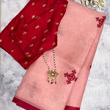 Tuhina print play organza saree