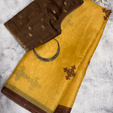 Tuhina print play organza saree