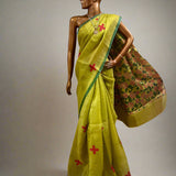 Tuhina print play organza saree