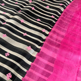 Tuhina print play stripe saree