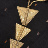 Pyramids Brass Necklace