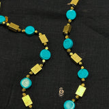 Compound Brass and Turquoise Necklace