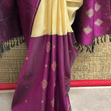 Ranya checked organza korvai kanchipuram silk saree