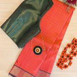 Charita Ornate Checks Kanchipuram Silk Saree