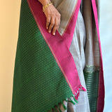 Indra tricolour kanchipuram silk saree