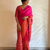 Mila ombre kanchi silk saree