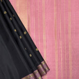 Black Twin border Kanchipuram Silk Saree