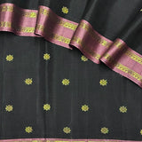 Black Twin border Kanchipuram Silk Saree