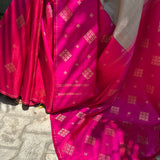 Ranya checked organza korvai kanchipuram silk saree