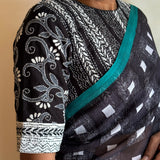 Black kantha blouse