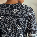 Black kantha blouse