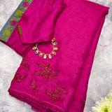 Chidiya organza saree