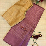 Maya Zari Checks Tussar Saree