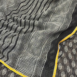 Mishrita Black Foliate Kota Saree