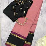Mohana tricolour kanchipuram silk saree