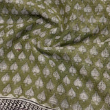 Mishrita Olive Foliate Kota Saree