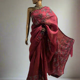 Chidiya organza saree