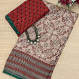 Mishrita Terracotta Mosaic Kota Saree