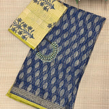 Mishrita Blue Printed Kota Saree