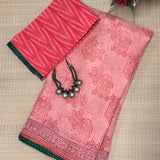 Mishrita Peach Kota Saree