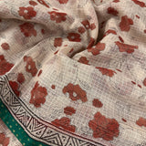 Mishrita Terracotta Floral Kota Saree