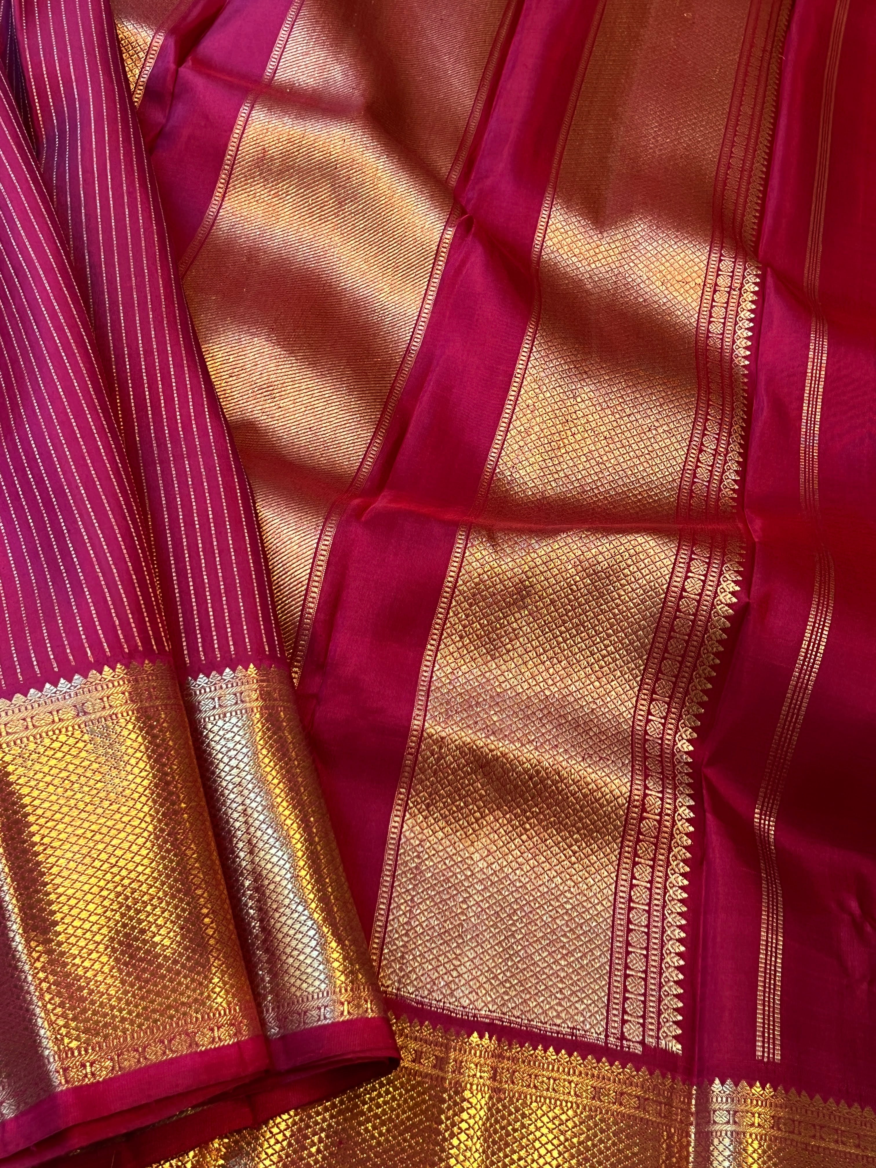 Sumangala striped kanchipuram silk saree