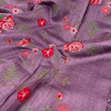 Cross stitch embroidered tussar silk saree