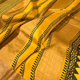 Maya block printed tussar saree