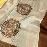 Maya arch printed tussar saree