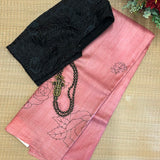 Veena Rose Art Tussar Saree