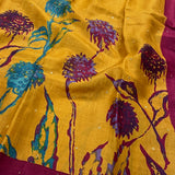 Tashi chrysanthemum Tussar saree