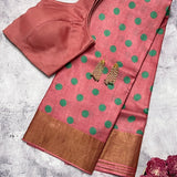 Maya retro dots tussar saree