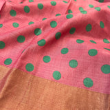 Maya retro dots tussar saree