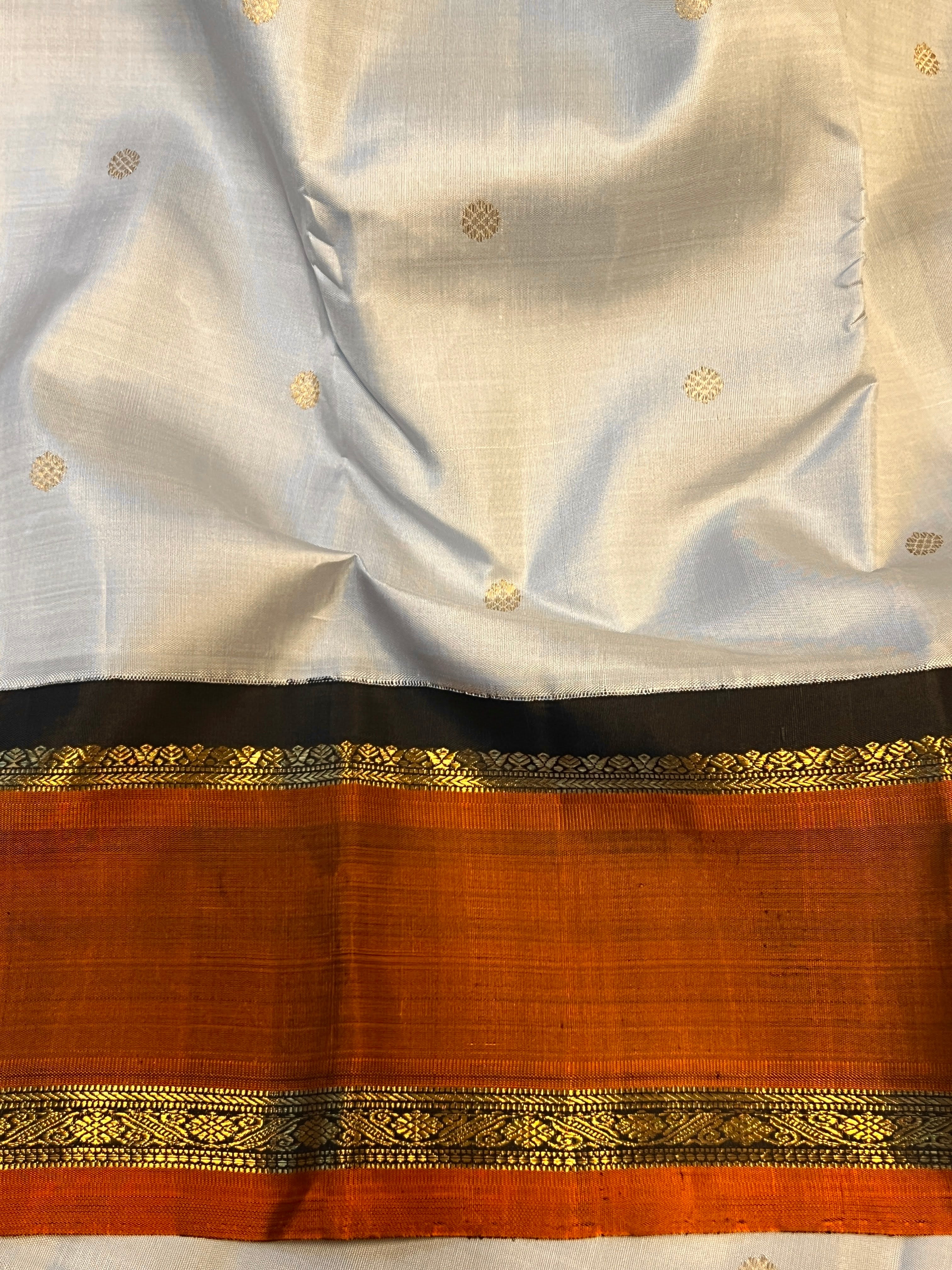 Mohana tricolour kanchipuram silk saree