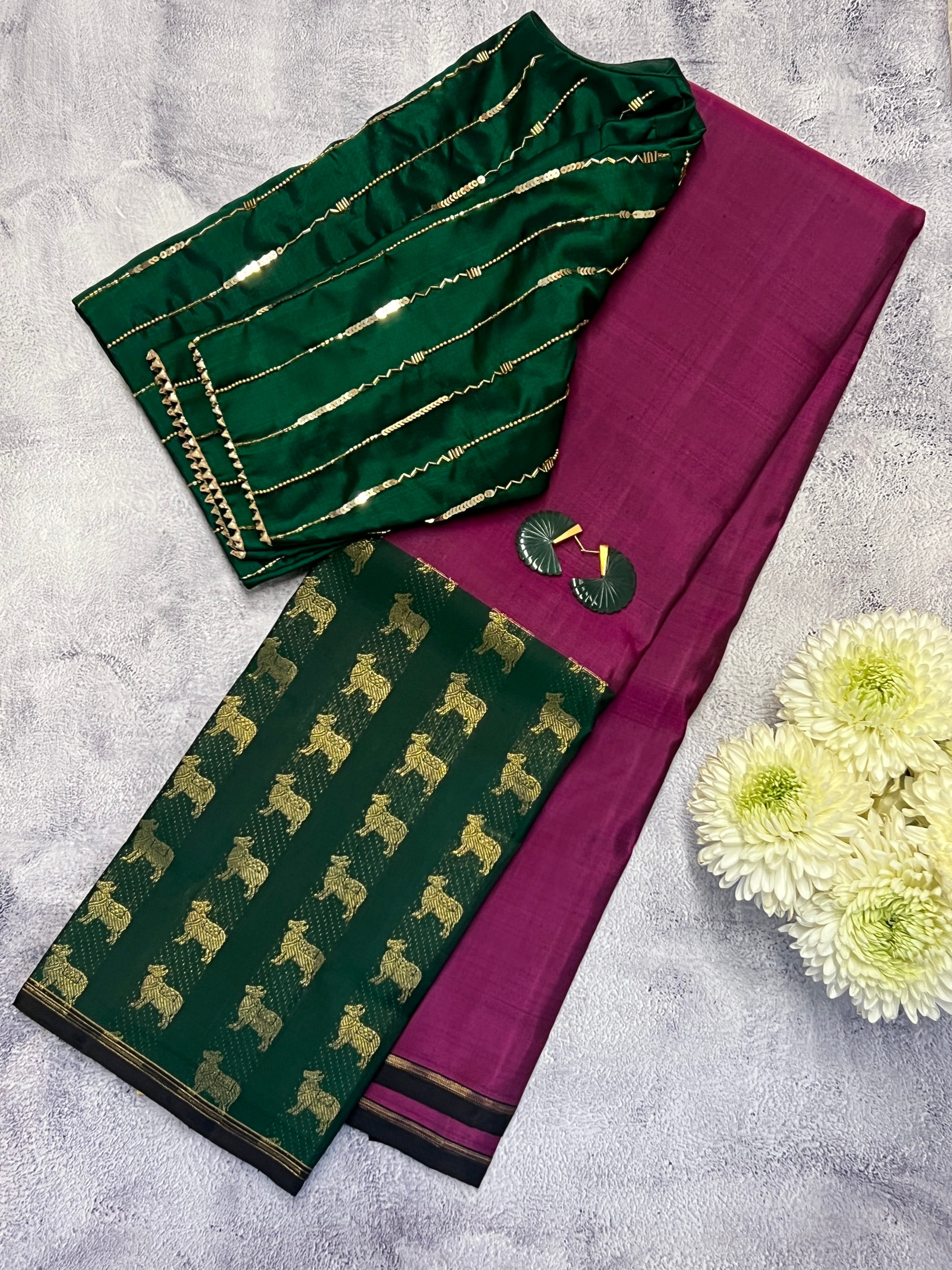 Trayi Kamadhenu kanchipuram silk saree