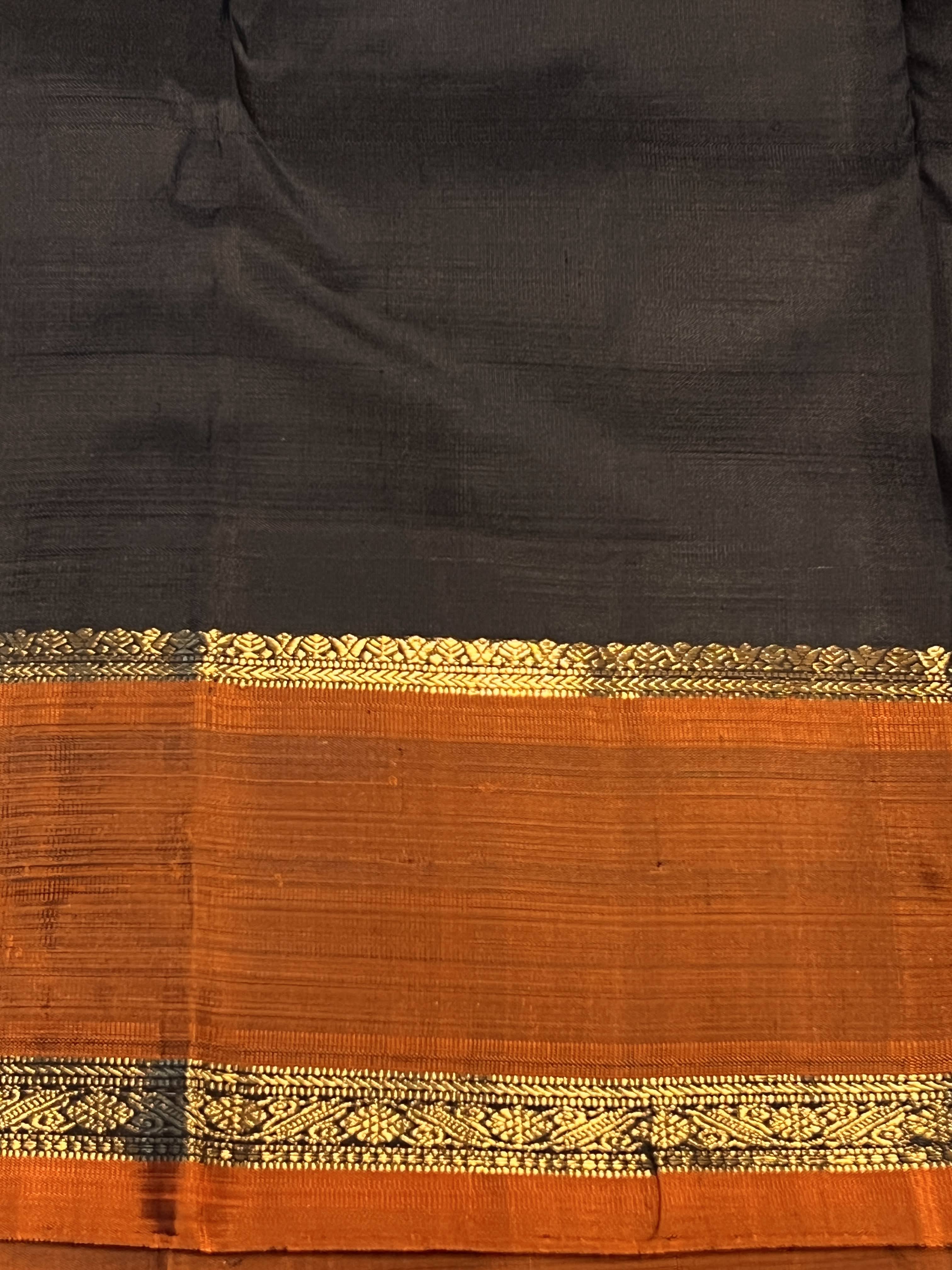 Mohana tricolour kanchipuram silk saree