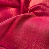 Zari striped kanchipuram silk fabric