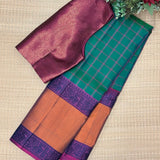 Kimaya Duo Checks Silk Saree