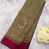 Vera raindrops kanchi silk saree with contrast border