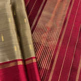 Vera raindrops kanchi silk saree with contrast border